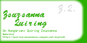 zsuzsanna quiring business card